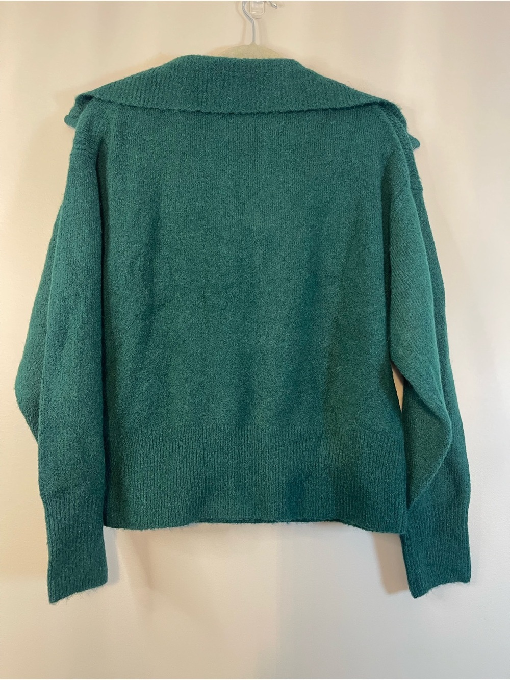 J. Crew Forest Green Half-Zip Funnel Neck Sweater - Picture 5 of 6